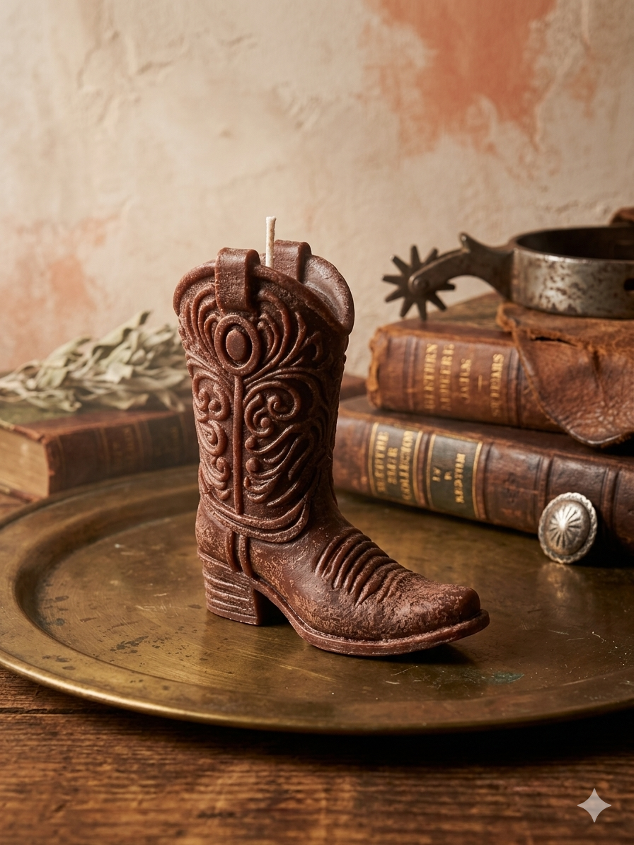 Cowboy Boot Candle