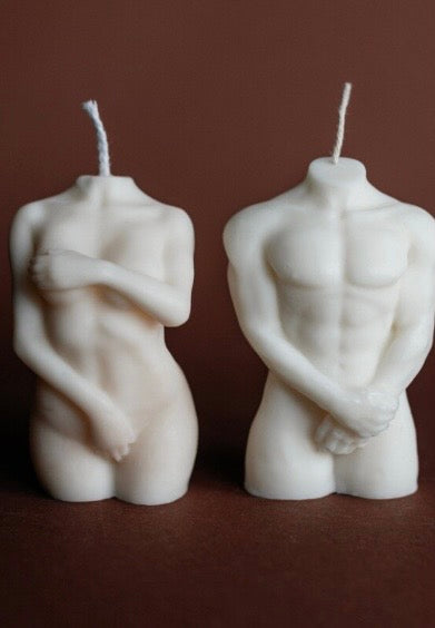 Male and Female Nude Body Candle Set