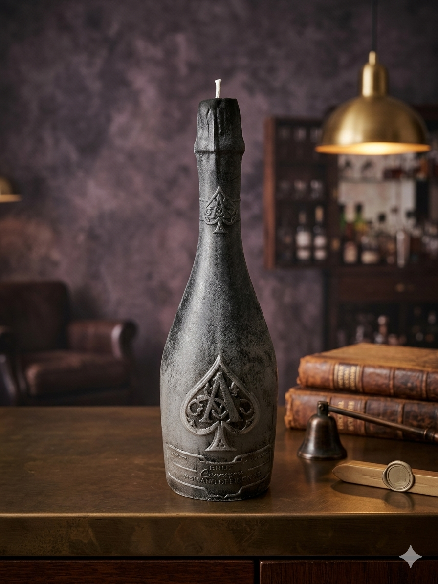 Champagne Bottle Candle