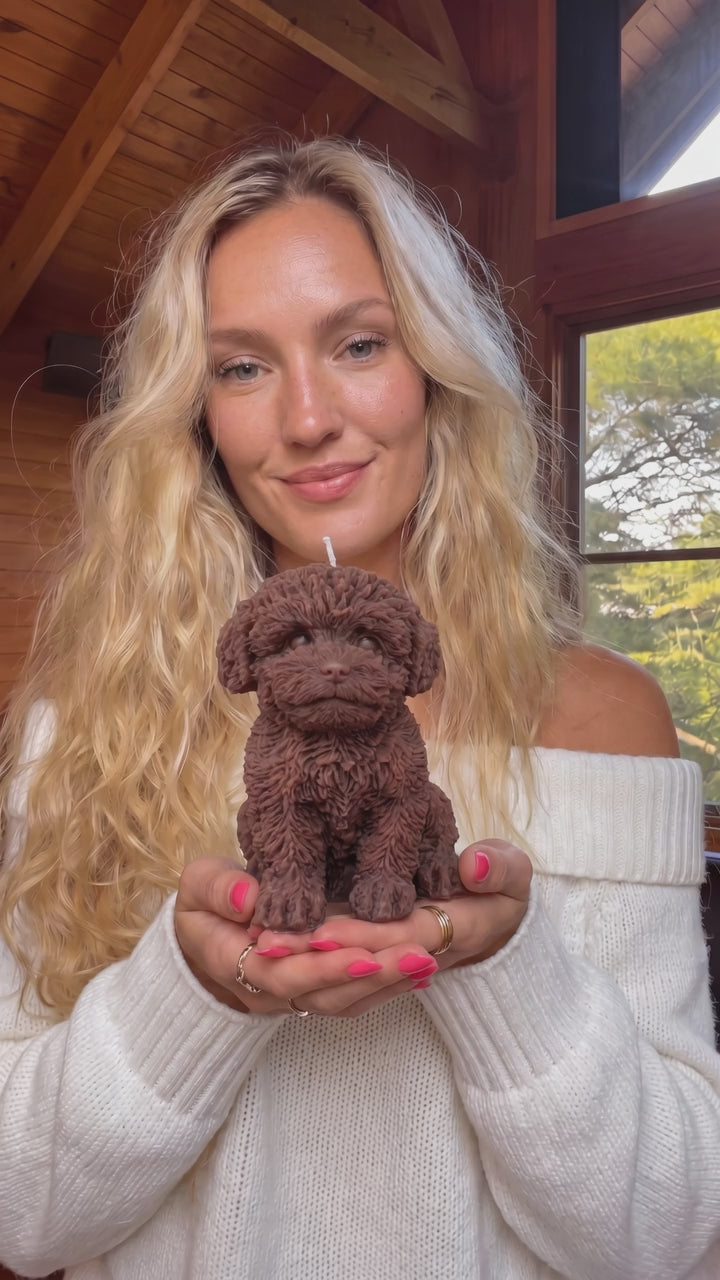 Adorable Dog Candle