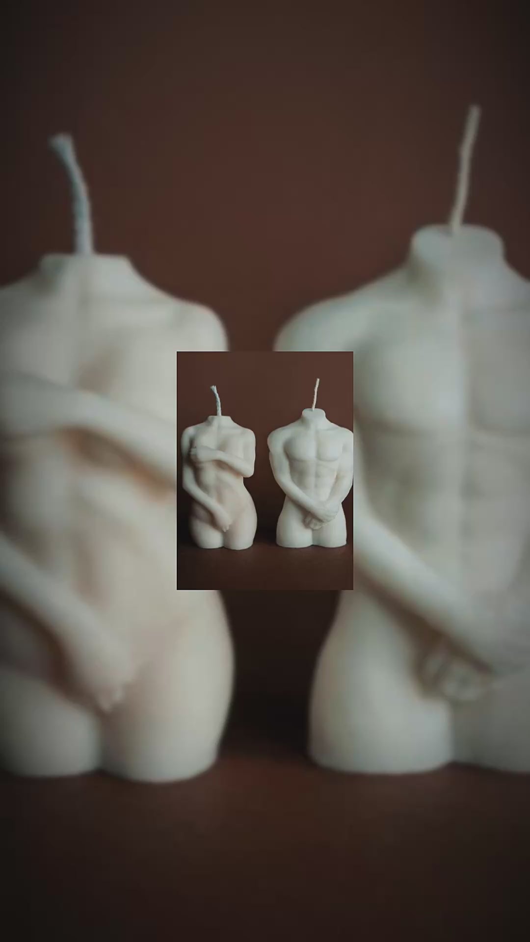 Male and Female Nude Body Candle Set